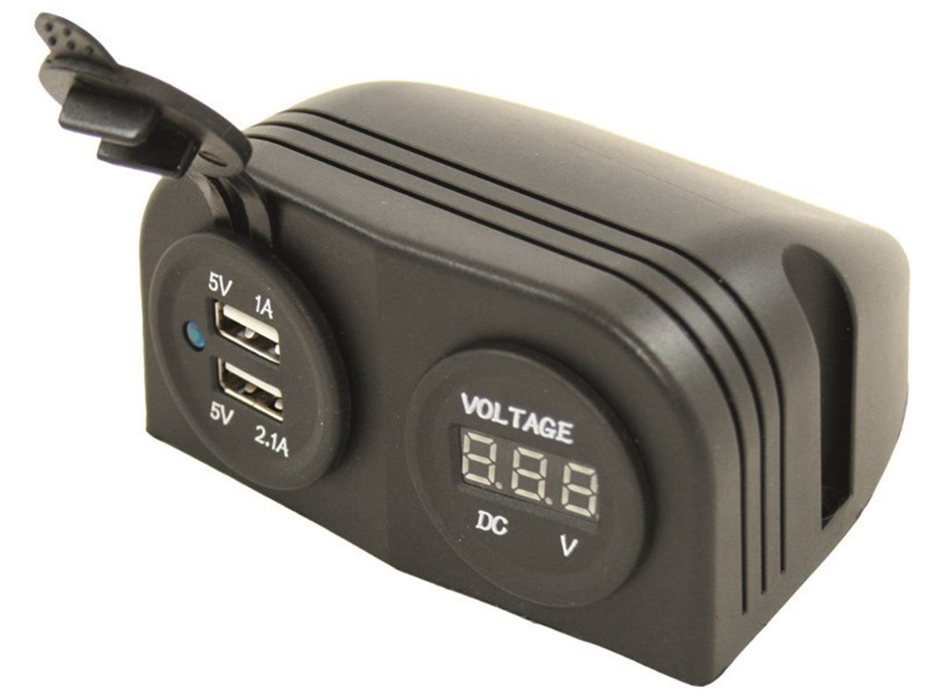 Caricatore USB Da Auto 12V/24V Con Voltmetro LED, Doppia Porta PD+QC3.0 In Alluminio - Kit Fai Da Te Per Camper, Moto, Barca